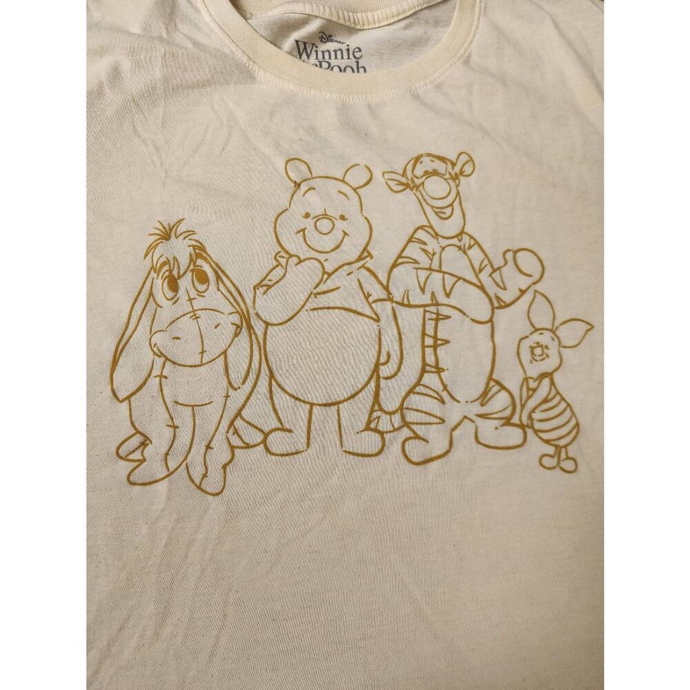 Disney Winnie The Pooh Women's Soft Short Sleeve yellow Graphic Print T-Shirt Si - Picture 4 of 6